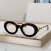 Gafas Ópticas de Moda para Mujer, Estilo Clásico, Montura Redonda, Diseño Sólido, Lentes con Protección Anti Luz Azul Personalizadas