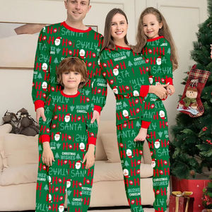 Piyama Natal Kustom Pria Wanita Set Keluarga Motif Seragam Orang Tua-Anak Set Piyama Natal Pakaian Tidur Keluarga Natal <span class=keywords><strong>Jammies</strong></span> Natal - Product Image 1