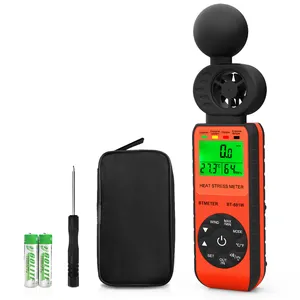 2024 Japan Anemometer Handheld Heat Stress WBGT Meter AP-881W 3in1 Anemometer with Wind Speed Humidity WBGT Alarm