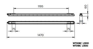 Lámpara LED Triproof Impermeable WT018C con Clasificación IP65, Temperatura de Color 4000K, Vida Útil de 35000 Horas - Product Image 3