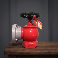Vanne de raccordement d'incendie intérieure en fonte de type angle SN65 pour système de lutte contre l'incendie à conduite humide de protection incendie des bâtiments