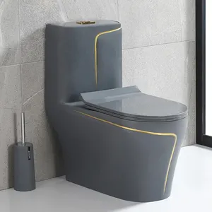 Porcelain Bathroom 1 Piece Toilet Ceramic Colored Water Closest