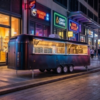 Mobiele foodtruck CAMPTRL DOT met complete keuken, cateringtrailer, verkoopunit, koffie, pizza, custom foodtrailer