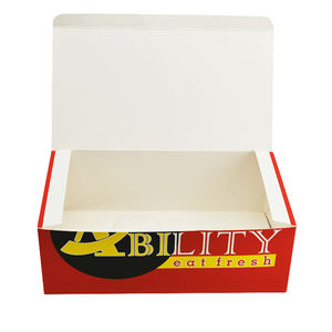 Papier sulfurisé personnalisé de qualité alimentaire Carton <span class=keywords><strong>blanc</strong></span> Pépites de poulet frites et frites Boîte à emporter - Product Image 3