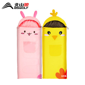Busy Children Sleeping Bag Pink Bunny Design Summer Camp Use Breathable Polyester Filling - Product Image 5