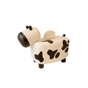 Cute Cow Shaped <b>Toothpick</b> Holder With Tissue Box Function Waterproof Multipurpose Table Decoration For Living Room Bedroom - Product Image 4