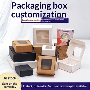 Cajas de Cartón Kraft con Ventana Personalizadas para Imanes de Refrigerador, Lazos para el Cabello y Papelería con Impresión a Color en Cartulina Blanca - Product Image 5