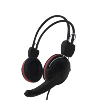 Casque filaire supra-auriculaire ajustable avec grands coussinets doux, interface 3,5 mm, transducteur hybride, ENC, IPX-7 pour PC/ordinateur portable