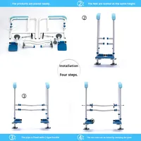 Cadre de sécurité de toilette pliable pour personnes âgées ventouse pied de lit sans perçage Installation de soins de santé fournitures d'assistance pour salle de bain