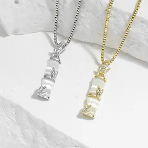 Bambou Joint Pendentif Collier Hip Hop Punk Bijoux Cristal Pendentif Colliers pour Femmes Arbre Branche Collier Collier