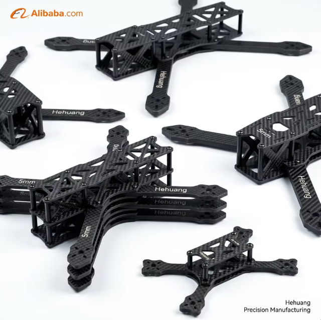 High Quality Drone Carbon Fiber Cutting T700 Industrial Drone Frame Custom CNC UAV Racing Parts