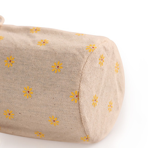 Custom Printed <b>Small</b> Cotton Linen <b>Drawstring</b> Pouch Hemp <b>Bag</b> With Round Bottom - Product Image 4
