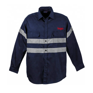 Làm việc an toàn bảo hộ lao động ngăn chặn tia cực tím đốt an ninh độ ẩm hấp thụ và mồ hôi nhà máy công nhân Áo sơ mi - Product Image 2