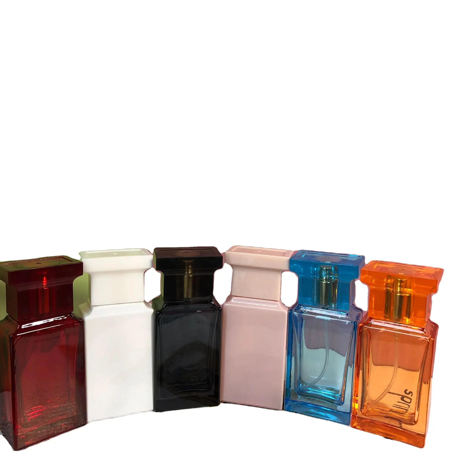 «Holesale garrafa de perfume retangular elegante, garrafa de vidro vermelho com 30ml