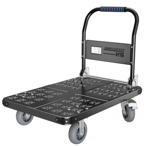 उच्च भार क्षमता 800 किलोग्राम फोल्डेबल औद्योगिक स्टील ट्रॉली गोदाम भंडारण हैंड कार्ट ट्रॉली - Product Image 3