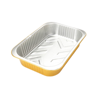 Boîte rectangulaire jetable en aluminium de 750 ml, écologique, de qualité alimentaire, compatible four, avec couvercle en aluminium pour plats à emporter, préparation de repas et cuisson maison