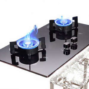 Estufa de Gas de Doble Quemador, Fácil de Limpiar, con Bloqueo de Seguridad, Portátil, para Uso Doméstico y en Hoteles, Superficie de Vidrio, Altamente Multifuncional - Product Image 4