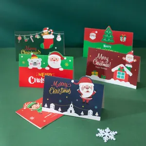 High Quality 3d Vintage Pop Up Gift In Box Set Merry Christmas Card