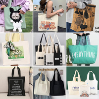 Grosir kanvas kosong daur ulang tas jinjing belanja katun tas hadiah kustomisasi Logo Usd untuk promosi iklan