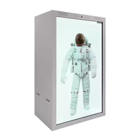 86 ''holográfica 3D pantalla publicidad AI holograma transparente Lcd caja de exhibición para evento