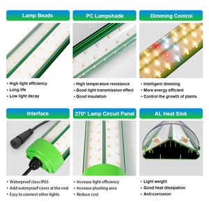 Lampe de culture LED T8 grand angle 170° 70W à corps en aluminium pour semis de plantes – Meilleures ventes - Product Image 6