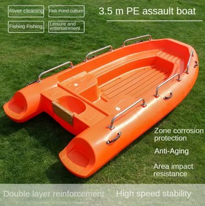 เรือตกปลาพลาสติกความหนาแน่นสูงแบบสองชั้น 6 ที่นั่ง รุ่น PE 350 พร้อมใบรับรอง CE PE-350 เรือตกปลาสำหรับล่องน้ำทะเล - Product Image 4