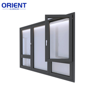 Auvent en aluminium avec fenêtres à double vitrage pour maison