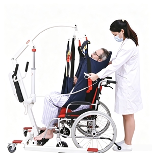 Chaise de transfert électrique robuste pour patient, cadre en alliage d'aluminium, moteur <span class=keywords><strong>MOTEK</strong></span> 8000N, élévateur pliable - Product Image 1