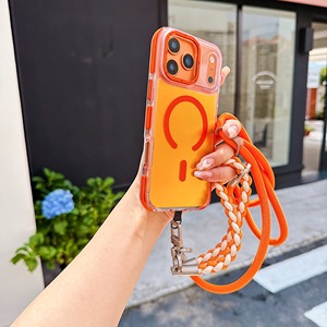 <span class=keywords><strong>Funda</strong></span> Magnética Translúcida Resistente para <span class=keywords><strong>iPhone</strong></span> Air <span class=keywords><strong>13</strong></span> 14 15 16 17 Pro Max 17E <span class=keywords><strong>con</strong></span> Carga Inalámbrica y Correa Colgante Cruzada - Product Image 1