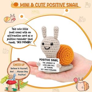 New Kiva Handmade Dệt Kim Polyester Tích cực Ốc Dễ Thương Ốc Búp Bê Với Năng Lượng Tích cực Đồ Trang Trí Khuyến Khích Đảng Trang Trí - Product Image 6