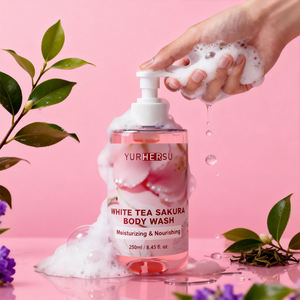 Jabón Corporal de Té Blanco y Sakura al por Mayor con Coco, Betaína, Glicerina y Ácido Cítrico, Limpieza Suave e Hidratación para Todo Tipo de Piel - Product Image 1