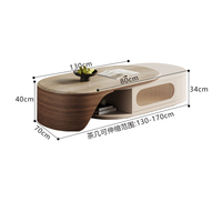 Ensemble de meuble TV moderne de luxe en marbre et bois et table basse ovale pour salon, design multifonctionnel en acier inoxydable
