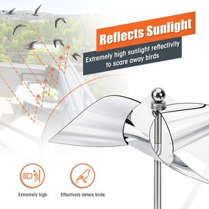 Ahuyentador de Aves Reflectante de Grado Industrial N60 Personalizable con Soporte OEM, Dispositivo Giratorio para Disuadir Aves en Todas las Condiciones Climáticas - Product Image 3