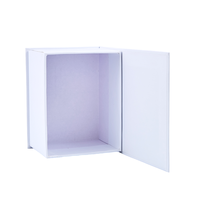 Boîte cadeau rigide blanche portable haut de gamme personnalisée avec couvercle à charnière, impression sérigraphique, emballage en carton de luxe pour bijoux et cosmétiques