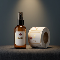 Etiquetas Adhesivas Holográficas de Vinilo Impresas Personalizadas para Botellas de Aceite Capilar, Loción y Perfume - Empaquetado en Rollo