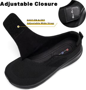 Chaussures pour diabétiques SILENTCARE pour hommes, fabriquées en Chine, extra larges, à enfiler, ajustables, pour soulager la douleur au <span class=keywords><strong>pied</strong></span> des personnes âgées, neuropathie - Product Image 2