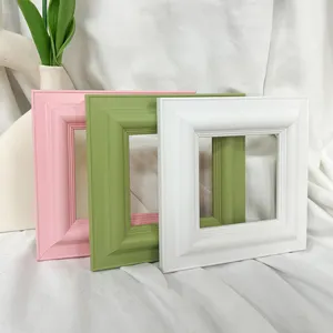 Wholesale Simple Vibrant Green Pink White Modern 4x6 Inch Solid Wood Picture Frame for Art Gallery Office Home Decor
