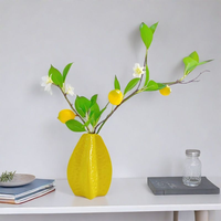 Vase en céramique multi-usages de style nordique, pour fleurs fraîches ou séchées, hydroponie, décoration de bureau, artisanat pour la maison