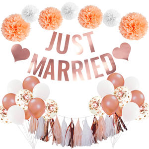 EASTTERN Bannière de lettres moderne en papier écologique DIY, avec paillettes dorées rose, pour mariage, remise de diplôme, Diwali, Noël - Product Image 6