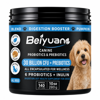 Friandises à mâcher molles pour chiens, probiotiques et prébiotiques, avec 30 milliards d'UFC, 6 souches de probiotiques, inuline et citrouille pour soutenir la santé digestive et intestinale