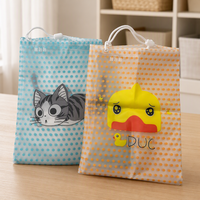 Sac cadeau en PVC durable avec cordon de serrage, logo personnalisé imprimé, pour emballage de cadeaux et d'artisanat