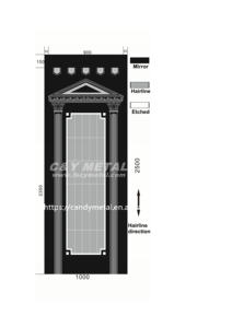 Tecnología de procesamiento de paneles decorativos de metal impresos en color para cabinas de ascensor de acero inoxidable - Product Image 4