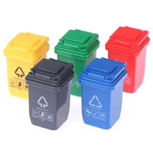 Mini Trash Cans Miniature Garbage Cans Rubbish Bin Model Sand Table Decoration Scene Models Accessories Shooting Props