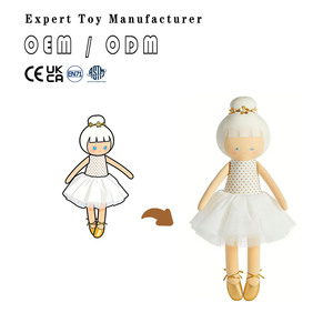 CE CPC Usine OEM ODM Votre Propre <span class=keywords><strong>Dessin</strong></span> Noir <span class=keywords><strong>Cygne</strong></span> Peluche Ballerine Jouet Poupée - Product Image 1
