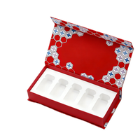 Flacons en carton rigide magnétique haut de gamme imperméables de 2 ml, 3 ml, 5 ml, 10 ml, boîte en papier pharmaceutique, emballage cosmétique en mousse EVA