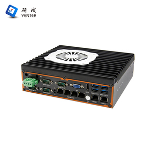 Nhúng PC Intel i3 i5 i7 DDR4 SSD NVMe 4 RS232 485 DB9 COM có thể 6 LAN 4 PoE wifi 5 gam Linux Din Rail Fan công nghiệp Máy tính để bàn PC - Product Image 1