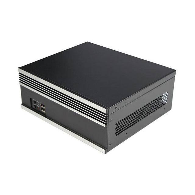 Portable Thin Desktop Industrial Pc Computer Mini Itx case HTPC Custom Aluminum Short Server case