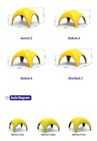 Carpa Inflable Hermética Profesional CATC |   Letrero Personalizado con Diseño de Araña |   Resistente al Agua y a los Rayos UV |   Refugio para Eventos Silenciosos |
