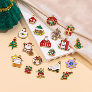 Breloques de Noël en acier inoxydable pour accessoires de bijoux DIY, ensemble de pendentifs décoratifs - Product Image 2