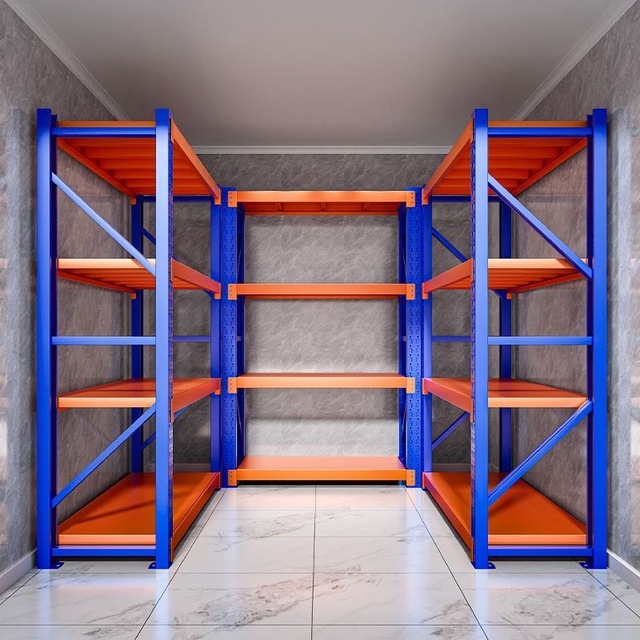 Medium Duty Multi-Level Storage Rack Long Span Shelf Unit Medium for Stacking Racks & Shelves